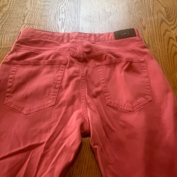 Peter Millar Sateen (?) 5-Pocket Pant Rust Men's Size 30 Salmon Pink 32” Ins - Picture 10 of 10